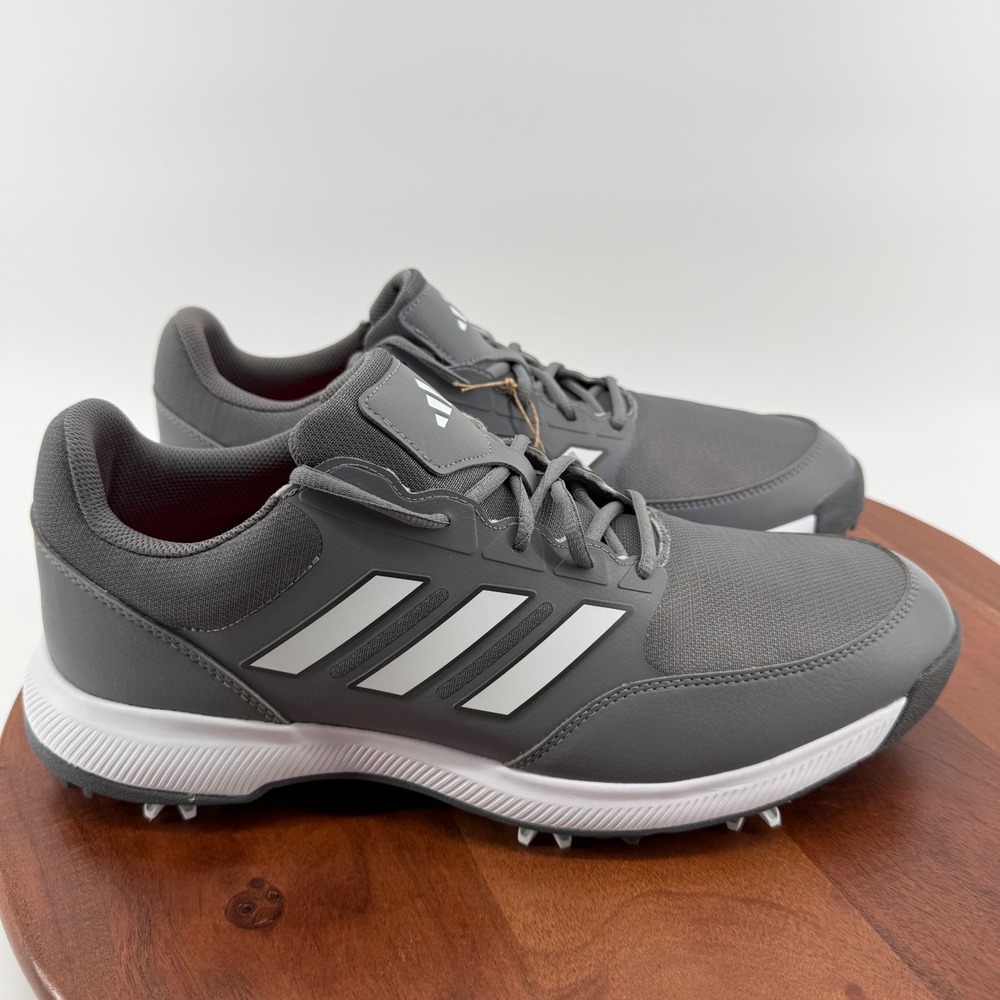 Adidas Tech Response 3.0 Golf Shoes Grey White GV6889 Spiked Men 13